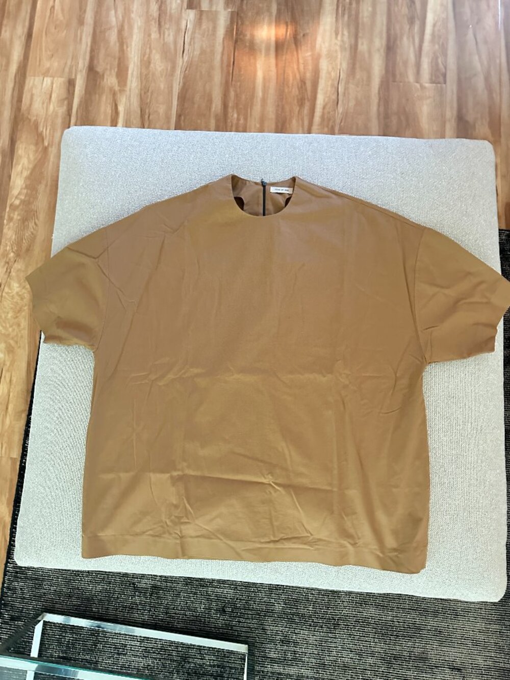 FEAR OF GOD Eternal Camel Oversized Tee Back Zip M Sample